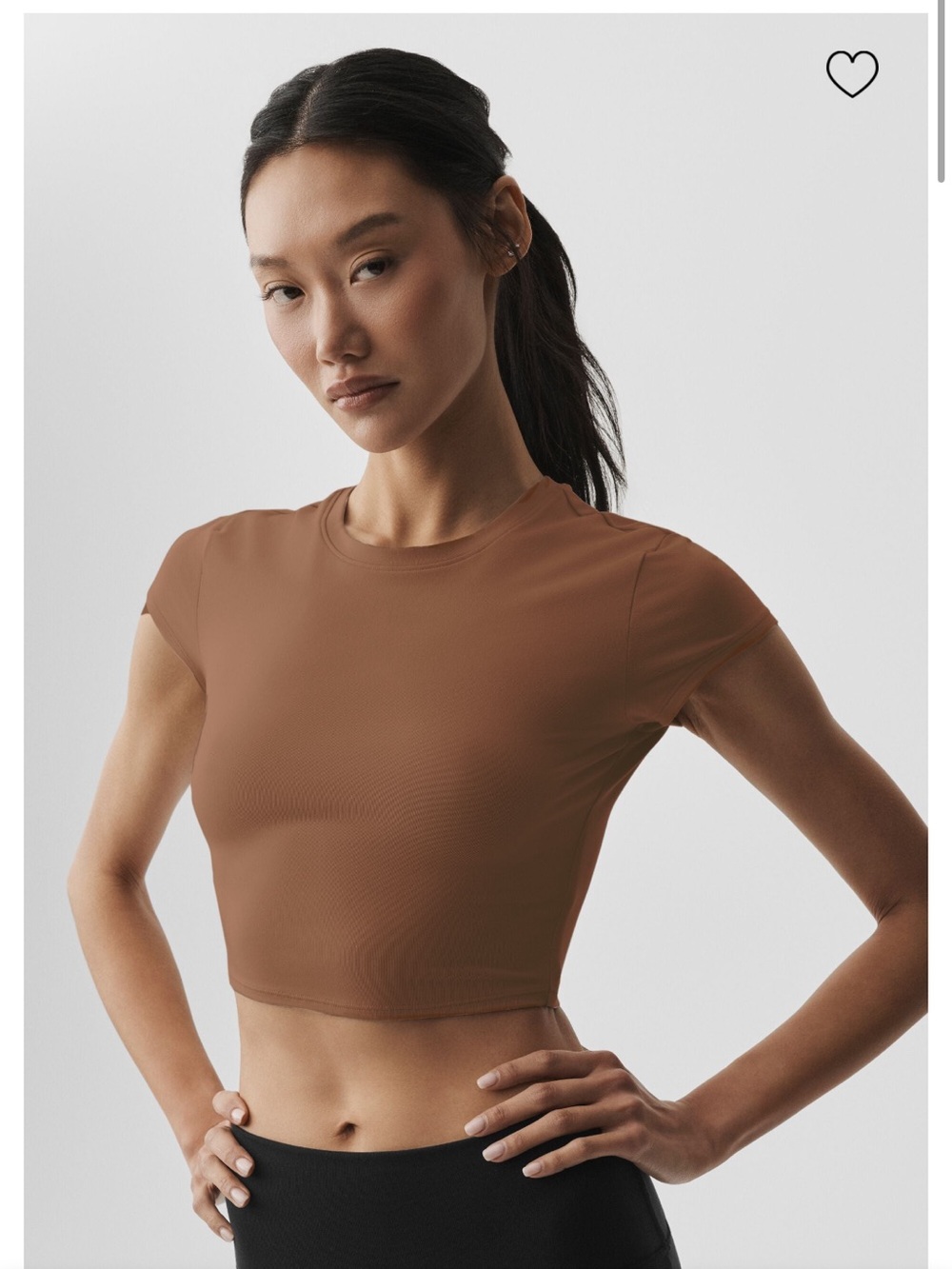 ALO Alosoft Crop Finesse Short Sleeve